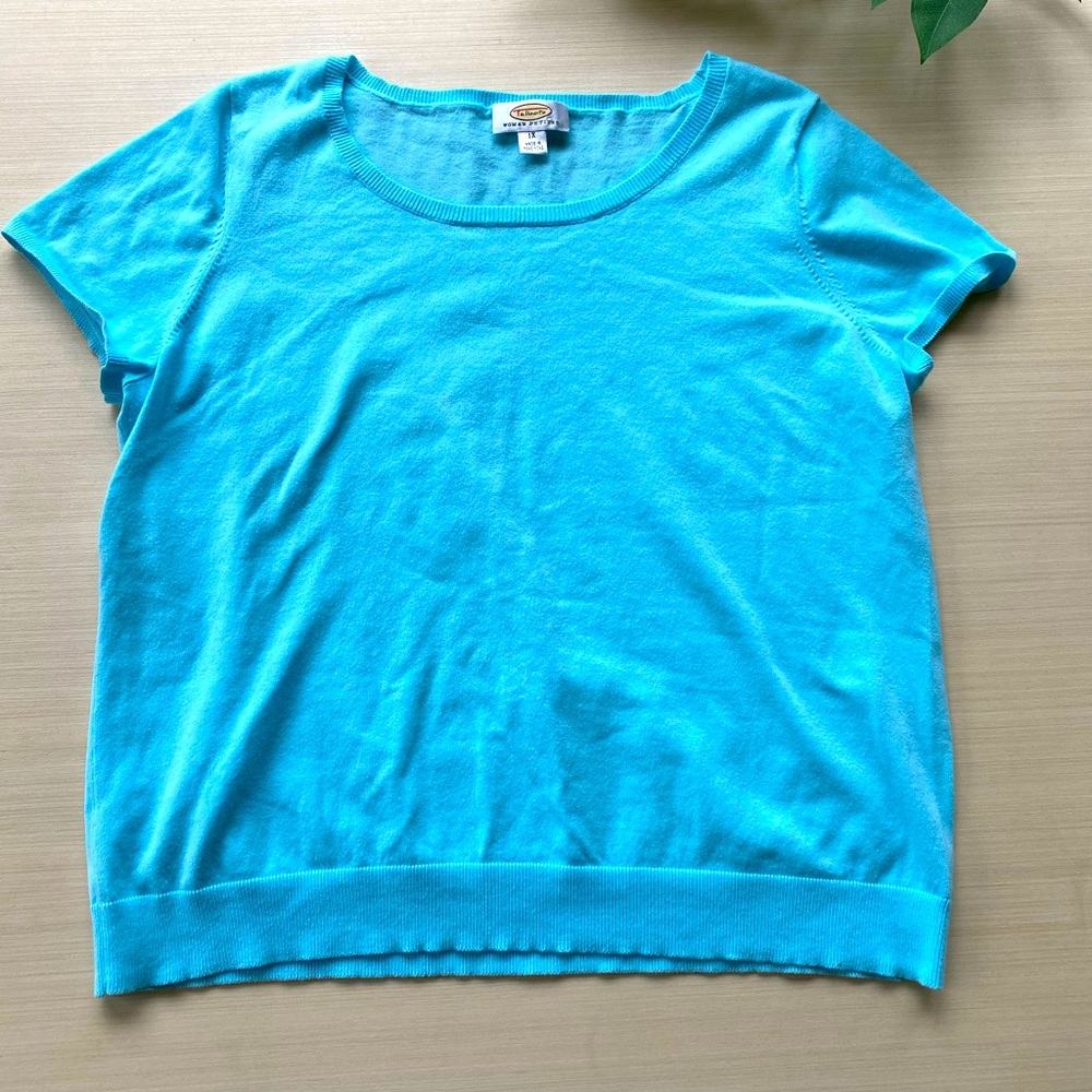 Talbots 1X blue shirt